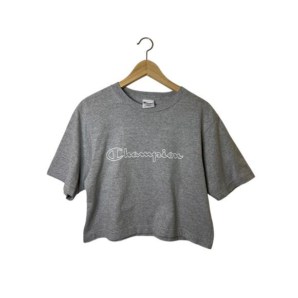 VINTAGE | Champion Cropped Logo T-Shirt - Picture 1 of 12